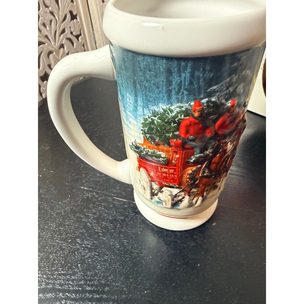 Budweiser 2007 Holiday Stein Winter's Calm Clydesdale Ceramic Beer Mug with Box - Picture 7 of 11